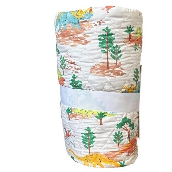 The Big One Kids Dinosaur Reversible Quilt Set Queen/Full & Full Sheets NWT - Picture 7 of 14